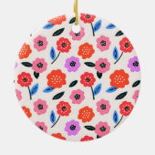 Han zeichnet Blumenmuster Keramik Ornament (Hinten)