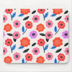 Han zeichnet Blumenmuster Mousepad