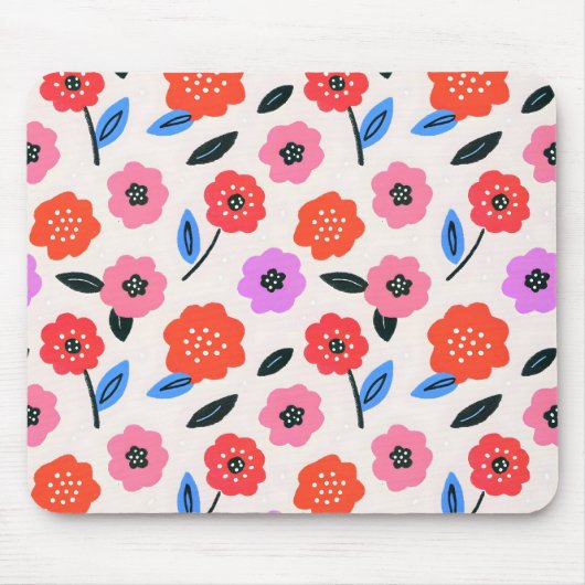 Han zeichnet Blumenmuster Mousepad (Vorne)