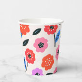 Han zeichnet Blumenmuster Pappbecher (Links)