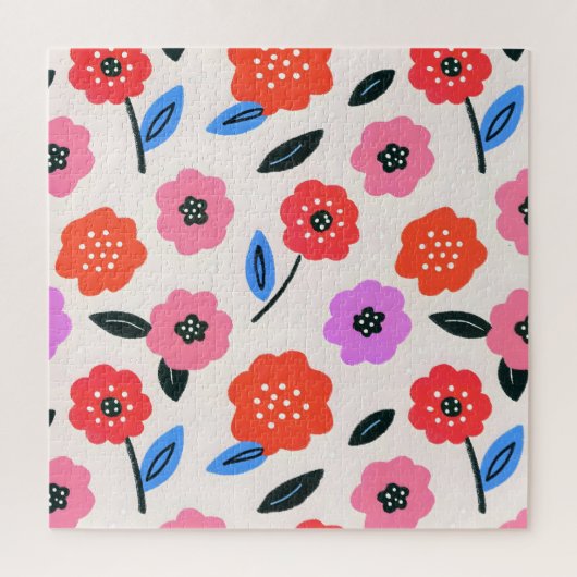 Han zeichnet Blumenmuster Puzzle (Vertikal)