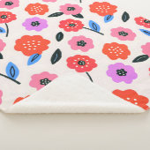 Han zeichnet Blumenmuster Sherpadecke (3/4)