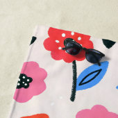 Han zeichnet Blumenmuster Strandtuch (Beispiel)