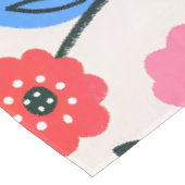 Han zeichnet Blumenmuster Tischdecke (Schrägansicht)