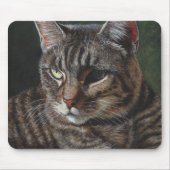 Hana graue Tabby-Katzen-Mausunterlage Mousepad (Vorne)
