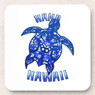 Hana Hawaii Vacation Tribal Turtle Getränkeuntersetzer