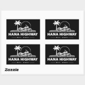Hana Highway Maui Hawaii Motorrad Rechteckiger Aufkleber (Blatt)
