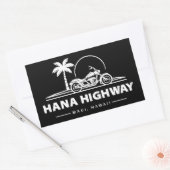 Hana Highway Maui Hawaii Motorrad Rechteckiger Aufkleber (Umschlag)