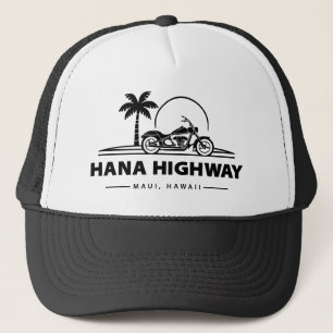 Hana Highway Maui Hawaii Motorrad Truckerkappe