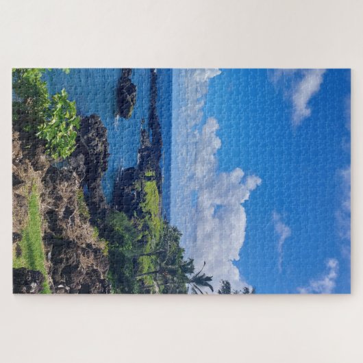 Hana Highway, Maui Hawaii Oceanside Jigsaw Puzzle (Horizontal)