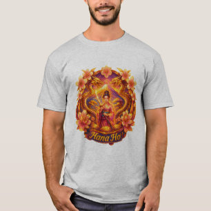 Hana Ho: Geisha & Goldener Drache Blüten-Tee T-Shirt