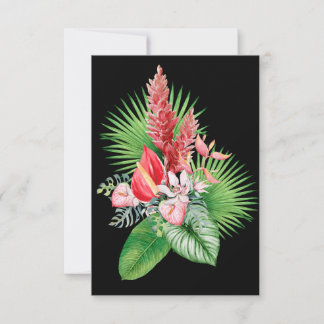 Hana hou! (Schwarze) Hawaiianische Blume Dankeskarte