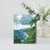 Hana Maui Hawaii Road bis Hana Beach Coast Card (Stehend Vorderseite)
