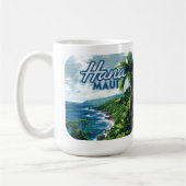 Hana Maui Hawaii Road bis Hana Beach Coast Retro Kaffeetasse (Links)