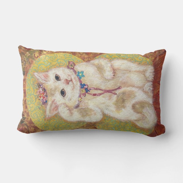 Hana & Takara: Lucky Beckoning Cats Lendenkissen (Rückseite)