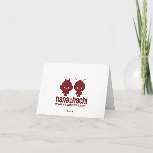 Hana und Hachi Notecard Karte (Rückseite)
