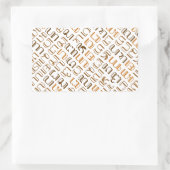 Hanacaraka Rechteckiger Aufkleber (Tasche)