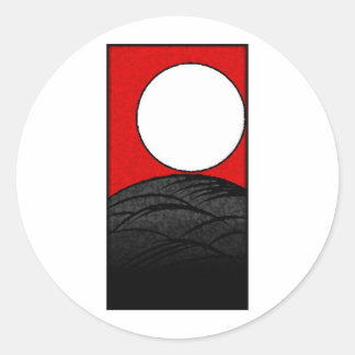 hanafuda japanese card (JAPAN KYOTO) Runder Aufkleber