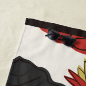 Hanafuda "Kiku-ni-sakazuki" Strandtuch (Beispiel)