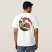 Hanafuda "Kiku-ni-sakazuki" T-Shirt (Schwarz voll)