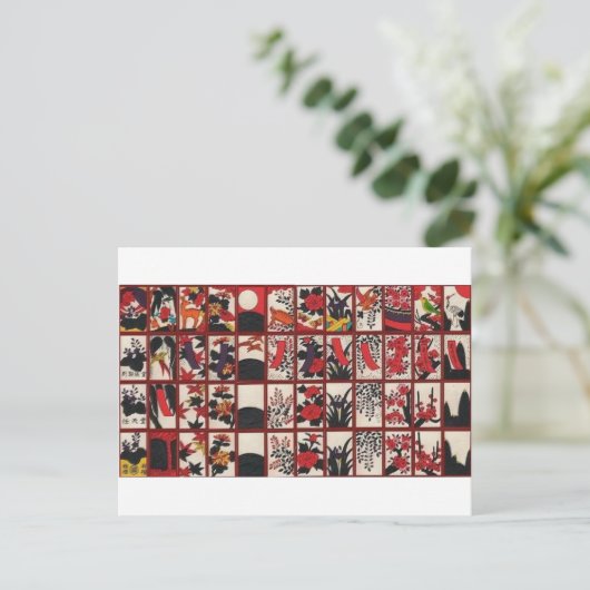 Hanafuda-Liebe Postkarte (Stehend Vorderseite)