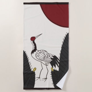 Hanafuda "Matsu-ni-tsuru" Strandtuch