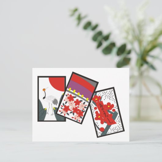 Hanafuda Postkarte (Stehend Vorderseite)