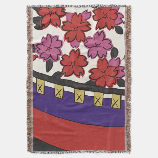 Hanafuda "Sakura-ni-maku" Decke (Vorderseite Vertikal)