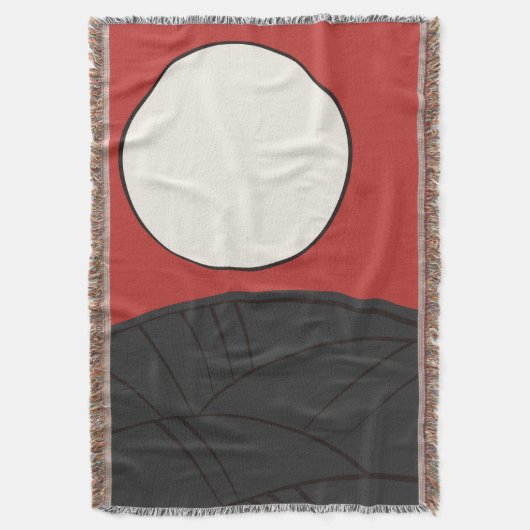 Hanafuda "Susuki-ni-tsuki" スローブランケット Decke (Vorderseite Vertikal)