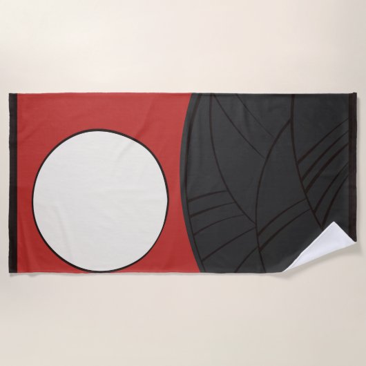 Hanafuda "Susuki-ni-tsuki" Strandtuch (Vorderseite)