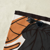 Hanafuda "Yanagi-ni-Ono-Michikaze" Strandtuch (Beispiel)