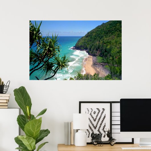 Hanakapiai Beach Print Poster (Heimbüro)