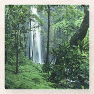 Hanakapiai-Wasserfall entlang der Na Pali Küste, K Glasuntersetzer