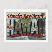 Hanalei Bay Beach, Hawaii - Große Briefszenen Postkarte (Vorderseite)