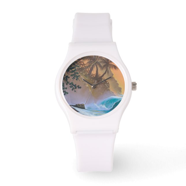 Hanalei Bay Beach Surf Armbanduhr (Vorderseite)