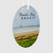 Hanalei Bay Boats, Kauai Hawaii 2 Foto Ornament (Vorderseite)