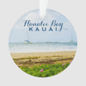 Hanalei Bay Boats, Kauai Hawaii 2 Foto Ornament (Vorderseite)