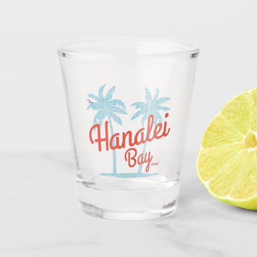 Hanalei Bay Hawaii Insel Kauai Souvenir Schnapsglas (Vorderseite)