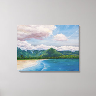 Hanalei Bay Hawaii Painting Leinwanddruck