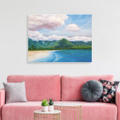 Hanalei Bay Hawaii Painting Leinwanddruck (Insitu (Wohnzimmer))