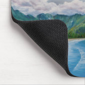 Hanalei Bay Hawaii Painting Mousepad (Ecke)
