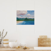 Hanalei Bay Hawaii Painting Poster (Küche)