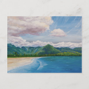Hanalei Bay Hawaii Painting Postkarte