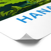 Hanalei Bay Hawaii Travel Print Poster (Ecke)