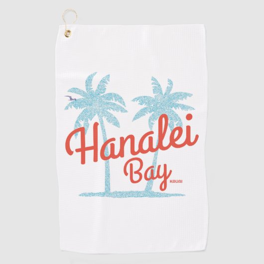 Hanalei Bay Island Kauai, Hawaii Souvenir Golfhandtuch (Vorderseite)