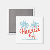 Hanalei Bay Island Kauai, Hawaii Souvenir Magnet (Vorderseite/Rückseite)