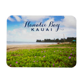 Hanalei Bay, Kauai Hawaii Beach Blume Magnet