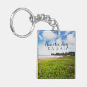 Hanalei Bay, Kauai Hawaii Beach Blume Schlüsselanhänger (Vorderseite links)