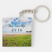 Hanalei Bay, Kauai Hawaii Beach Blume Schlüsselanhänger (Rückseite)