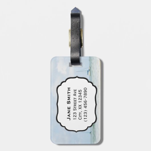 Hanalei Bay Kauai Hawaii Beach & Boote Gepäckanhänger (Rückseite vertikal)